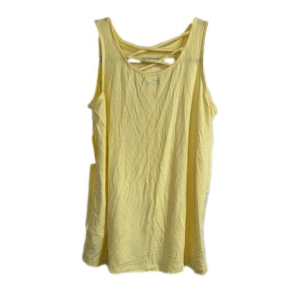 Girls Rumi + Ryder Yellow Tank Top with Sequin Butterfly Size L (12-14) NWT - Picture 2 of 3